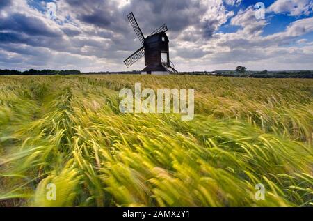 Pitstone windmill in the village of Ivinghoe in the chilterns Buckinghamshire Stock Photo