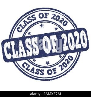 Class of 2020 grunge rubber stamp on white, vector illustration Stock Vector