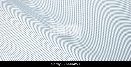 Abstract blue wave lines pattern on white background and texture. Vector illustration Stock Vector