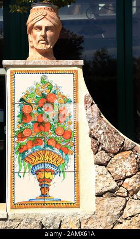 Sicilian ceramic tiles Stock Photo