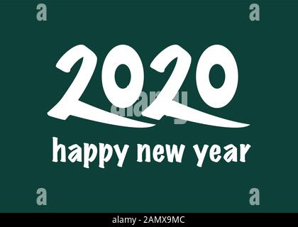 Happy New Year 2020 Stock Vector