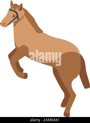 Horse icon, isometric style Stock Vector