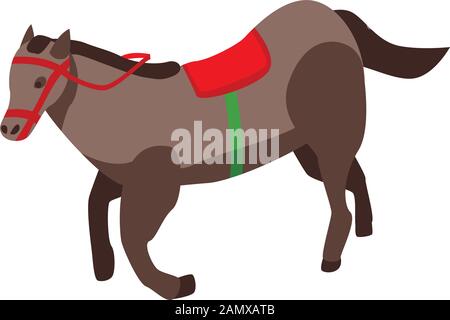 Sport horse icon, isometric style Stock Vector