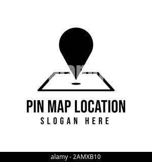 pin location. pin map. map point logo Ideas. Inspiration logo design. Template Vector Illustration. Isolated On White Background Stock Vector