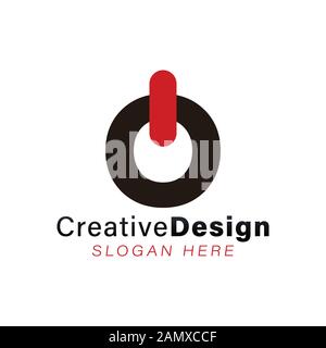 power button logo Ideas. Inspiration logo design. Template Vector Illustration. Isolated On White Background Stock Vector