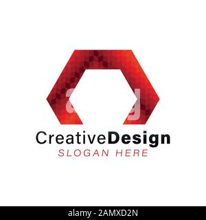 Initial letter n hexagonal. Modern Logo Ideas. Inspiration logo design. Template Vector Illustration. Isolated On White Background Stock Vector