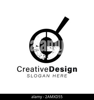 Initial letter G Modern pan cooking Logo Ideas. Inspiration logo design. Template Vector Illustration. Isolated On White Background Stock Vector