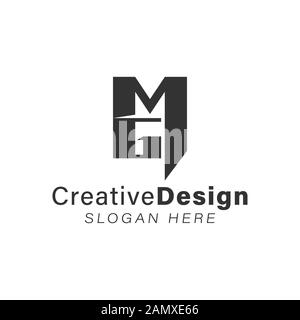 Initial letter M G Modern Logo Ideas. Inspiration logo design. Template Vector Illustration. Isolated On White Background Stock Vector