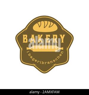 vintage bakery logo Ideas. Inspiration logo design. Template Vector Illustration. Isolated On White Background Stock Vector