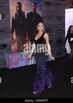 Los Angeles, USA. 14th Jan, 2020. Saweetie arrives at the BAD BOYS FOR LIFE Los Angeles Premiere held at the TCL Chinese Theatre in Hollywood, CA on Tuesday, ?January 14, 2020. (Photo By Sthanlee B. Mirador/Sipa USA) Credit: Sipa USA/Alamy Live News Stock Photo