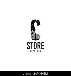 Initial letter c  Modern Logo Ideas. with negative space of fork and spoon. restaurant. Inspiration logo design. Template Vector Illustration. Isolate Stock Vector