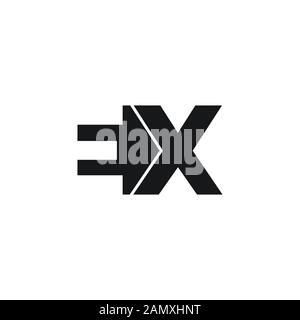 ex logo Ideas. Inspiration logo design. Template Vector Illustration. Isolated On White Background Stock Vector