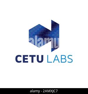 Initial letter C geometric ,Modern Logo Ideas. negative space. Inspiration logo design. Template Vector Illustration. Isolated On White Background Stock Vector