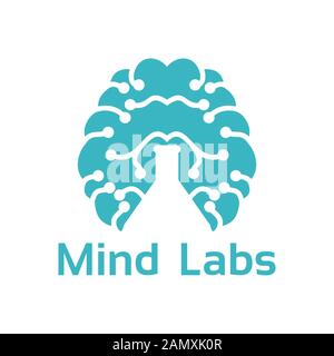 brain lab logo ideas. Vector illustration Stock Vector