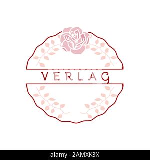 vintage flower garden badge.  logo Ideas. Inspiration logo design. Template Vector Illustration. Isolated On White Background Stock Vector