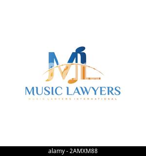 Initial letter M L Modern Logo Ideas. Inspiration logo design. Template Vector Illustration. Isolated On White Background Stock Vector