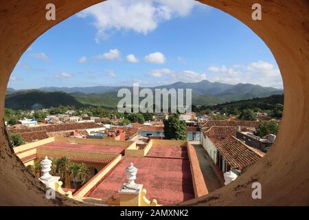 View from the bell-tower of the museum Museo Nacional de la Lucha Contra Bandidos Stock Photo