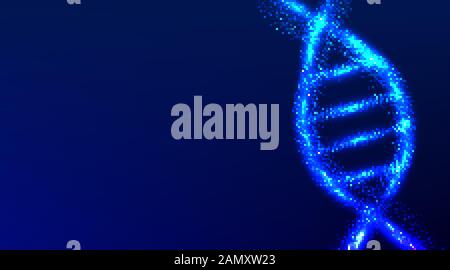 Polygonal DNA concept. Medical science background. Innovation, medicine and technology concept. Vector illustration Stock Vector