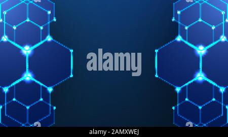 Hexagonal Blue Background. Vector Illustration Stock Vector