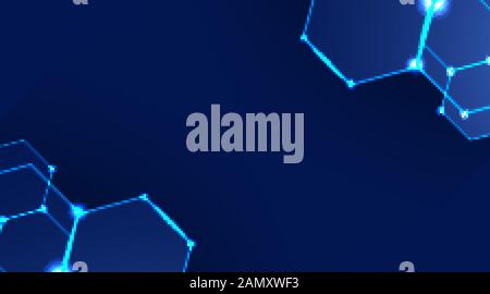 Hexagonal Blue Background. Vector Illustration Stock Vector