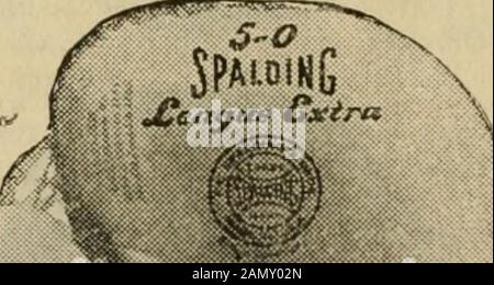 How to score; a practical textbook for scorers of base ball games, amateur and expert .  King Pat. Paddine. Pat. 30. 1909. and includii No. 7-0 No. 6-0. Molded face. Olive-colored leather,perfectly tanned to enable us to produce neces-sary pocket with smooth surface on face.King Patent felt padding,hand stitched,patentlaced back and thumb; leather lace; strap-and-buckle fastening. Heel of hand-piece feltlined. Leather bound edges. Each, $5.COSpjdding League Extra Catchers Mitt Patented Jan, 2. 1906; Sept. 29, 190S; March 30, 1909, No. 5-0. Molded face. Tanned buff coloredleather, patent felt Stock Photo