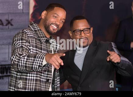Will Smith (l) and Martin Lawrence attend the premiere of 'Bad Boys For Life' at TCL Chinese Theatre in Hollywood, Los Angeles, California, USA, on 14 January 2020. | usage worldwide Stock Photo