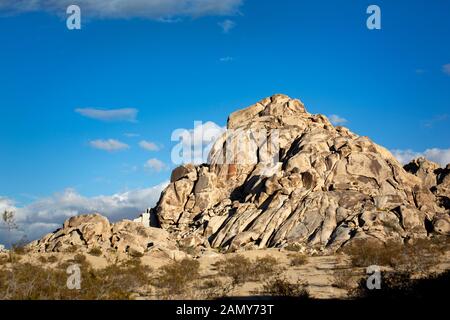 A rock formation in Apple valley, California Stock Photo