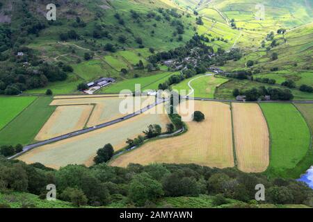 The Hartsop Valley fells, Hartsop village, Kirkstone Pass, Patterdale, Lake District National Park, Cumbria, England Stock Photo