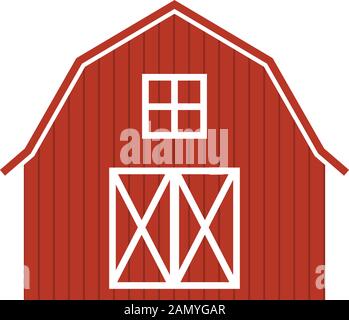 barn, agriculture related vector graphic design element Stock Vector