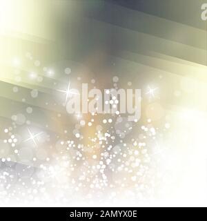 Sparkling Cover Design Template with Abstract Blurred Background - Blurry Bright Glittering Illustration in Freely Editable Vector Format Stock Vector