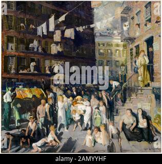 George Bellows painting Cliff Dwellers 1913 Stock Photo Alamy