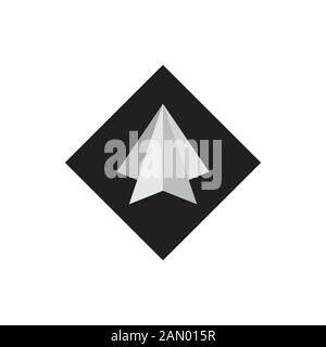 paper plane 3d design symbol logo vector Stock Vector