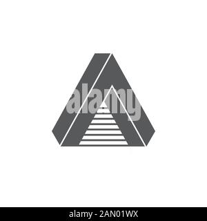 letter a arrow 3d gradient symbol logo vector Stock Vector