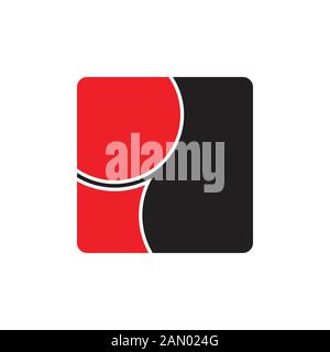 letter i square geometric logo vector Stock Vector