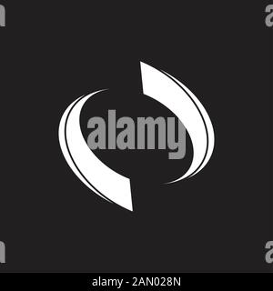 circle curves geometric motion frame logo vector Stock Vector
