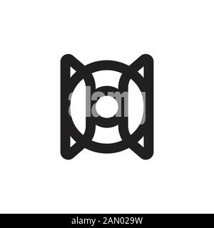 letter oh simple line art logo vector Stock Vector