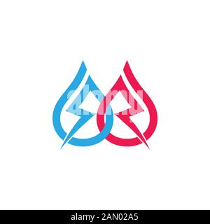 ss water energy linked logo vector Stock Vector
