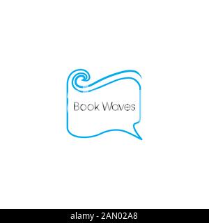 book wavy shape talk education symbol vector Stock Vector