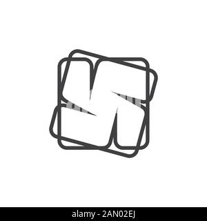 circle wire turbine shape industrial logo vector Stock Vector