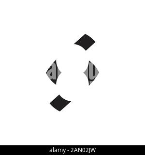 number 8 negative space logo vector Stock Vector