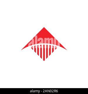 arrow plane swoosh stripes geometric logo vector Stock Vector