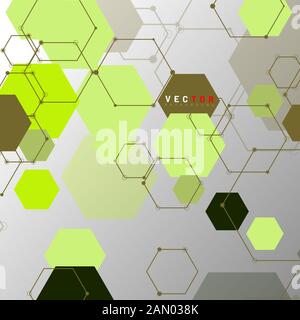 Vector Abstract geometric shape. hexagon with line .Vector Illustration For Wallpaper, Banner, Background, Card, landing page , etc Stock Vector