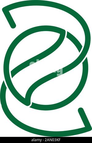 number two circle sport ball symbol vector Stock Vector