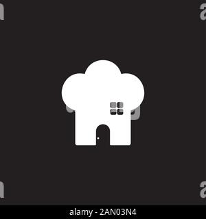 home of chef simple geometric symbol logo vector Stock Vector
