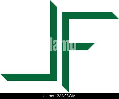 letter lf simple line geometric logo vector Stock Vector
