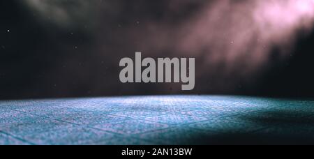 Grunge concrete and cement floors in the dark Stock Photo