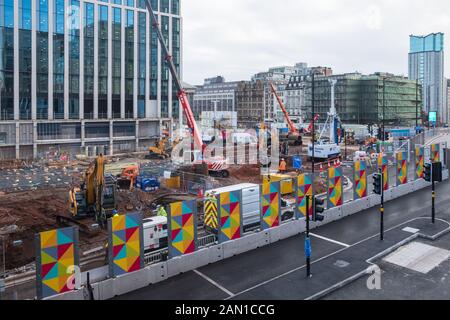 Redevelopment Of Broad Street, Birmingham City Centre, UK Stock Photo ...