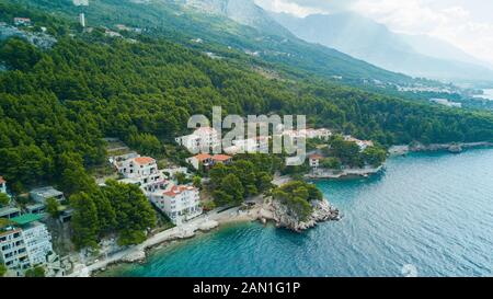 View of town by sea Stock Photo