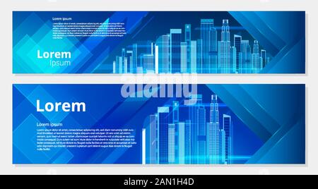 Vector abstract of a modern city skyline Stock Vector