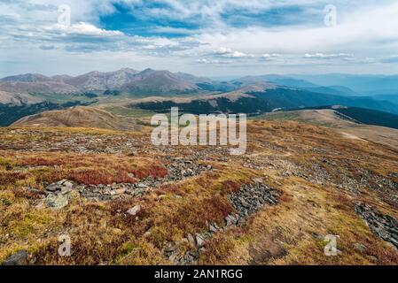 View from Square Top Mountains towards Mount Evans Stock Photo